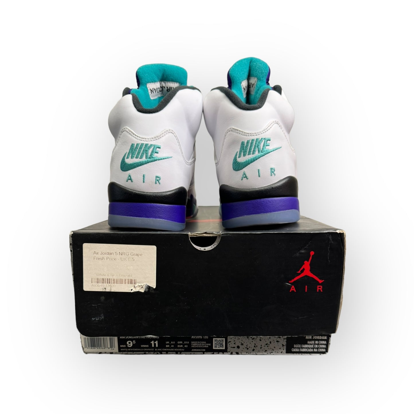 Jordan 5 Grape Fresh Prince Laceless