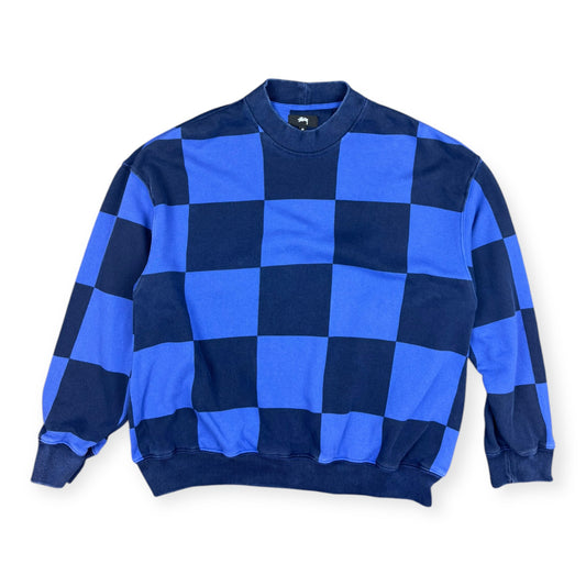 Stussy Blur Checker Mock Neck Sweatshirt