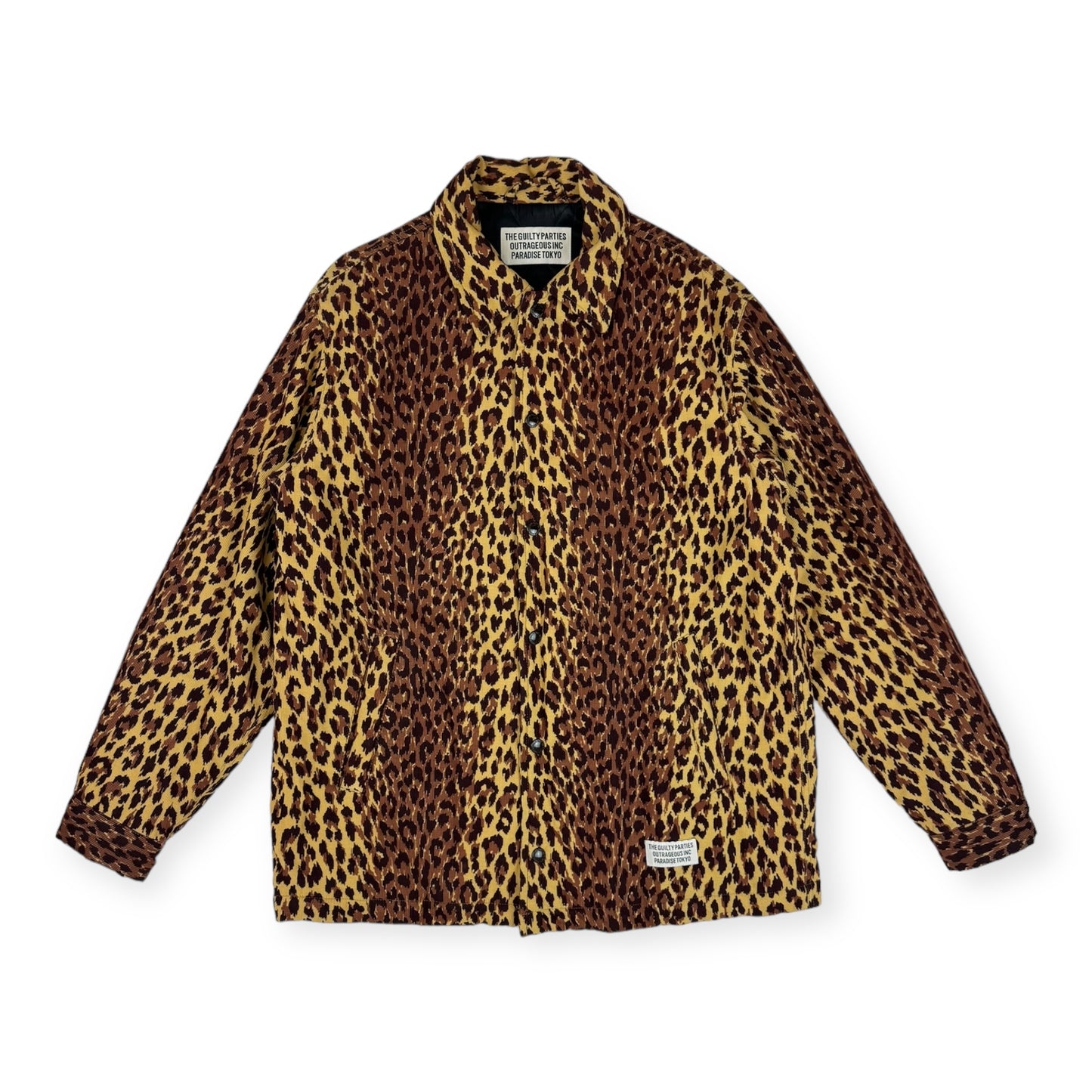 Wacko Maria Guilty Parties leopard print, quilted lined jacket