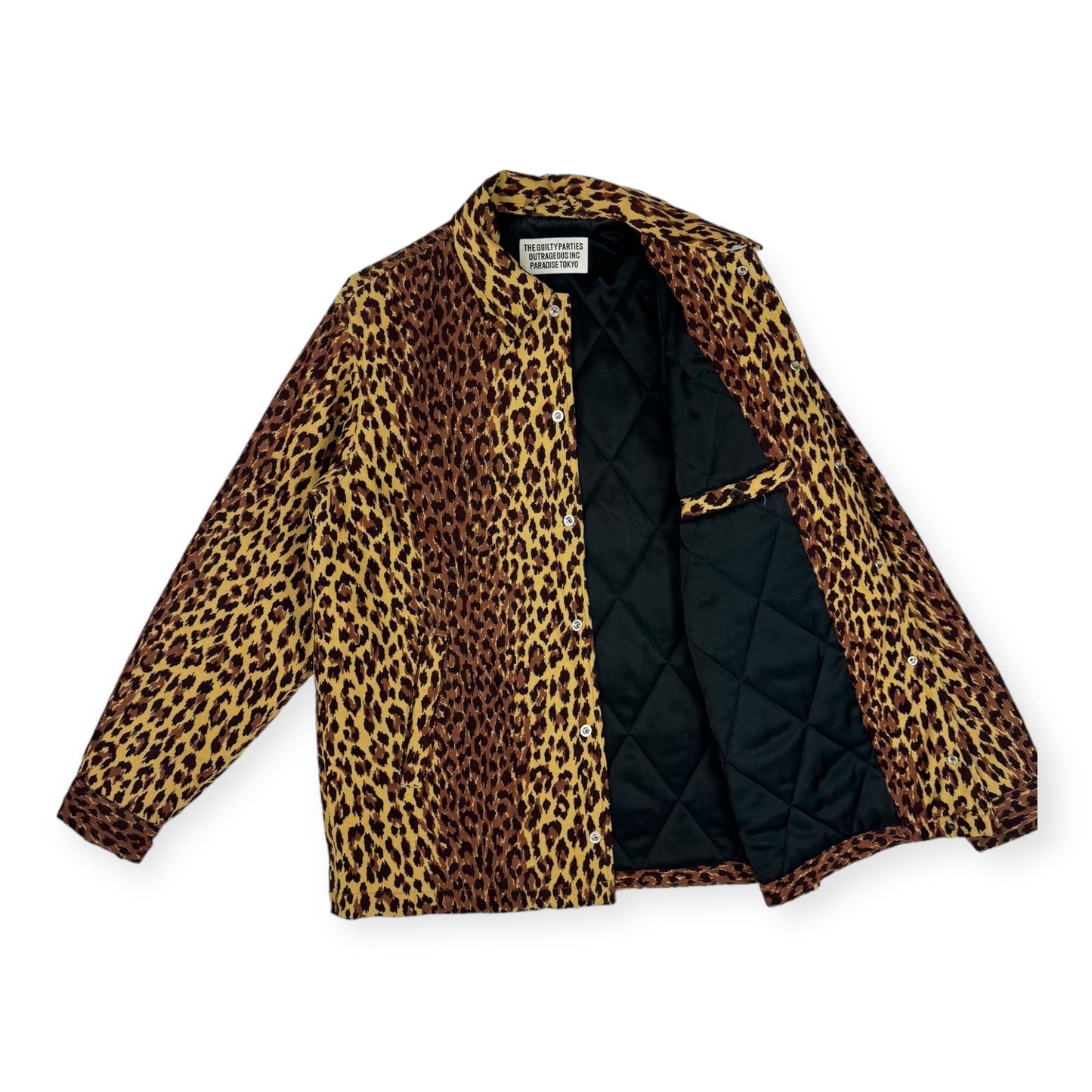 Wacko Maria Guilty Parties leopard print, quilted lined jacket