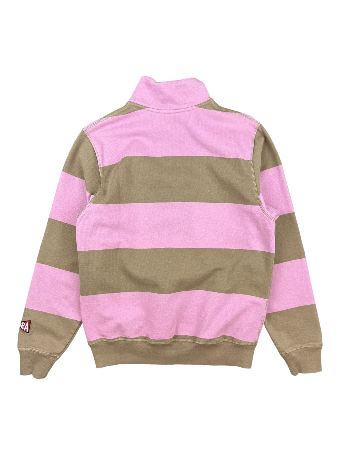 byParra ‘Worked P striped 1/2 zip’