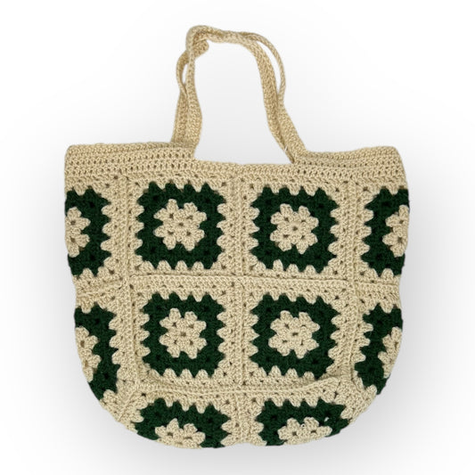 KMD crochet tote bag